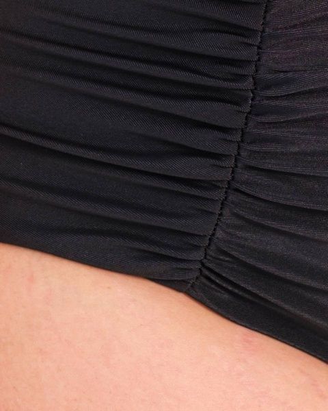 Роздільний чорний купальник PLUS SIZE з високими плавками з тяжкою та сформованими чашками у бюсті SW1263-5XL фото