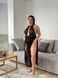 Еротичний чорний мереживний довгий пеньюар PLUS SIZE DO3249-2XL фото 2