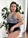 Суцільний чорний купальник PLUS SIZE леопардовий принт SW3495-5XL фото 3