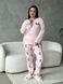 Тепла рожева піжама в розмірі PLUS SIZE DO3400/2-4XL фото 3