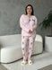Тепла рожева піжама в розмірі PLUS SIZE DO3400/2-4XL фото 4