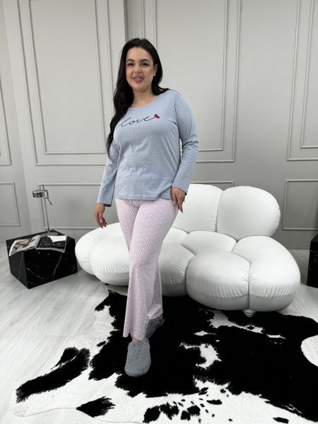 Затишна піжама домашній костюм PLUS SIZE DO2773-4XL фото