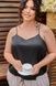 Чорна шовкова піжама з рожевими шортами PLUS SIZE DO2409-XL фото 2