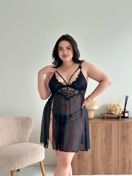 Пеньюар PLUS SIZE із трусиками DO4072-4XL фото
