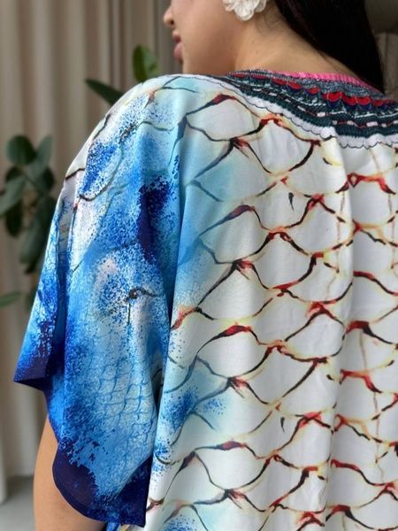 Легка максі сукня-туніка етно принт PLUS SIZE для відпочинку (SW673) SW673-універсальний фото