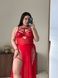 Еротичний боді PLUS SIZE зі спідничкою та шкіряними вставками червоний DO4083-4XL фото 2