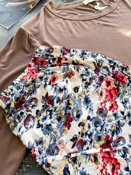 Жіноча піжама коричнева DO2070 DO2070-3XL/4XL фото