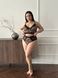 Жіночий комплект білизни PLUS SIZE леопардовий з мереживом DO3623-4XL фото 3